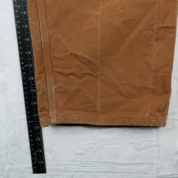 Vtg Carhartt Pants Mens 46x32 Brown B01 Double Knee Canvas Union Y2K Made in USA - Picture 11 of 13